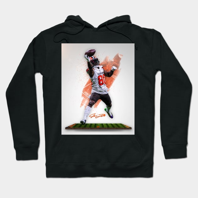 Jarvis Landry Cleveland Sports Art Hoodie by JRoseGraphics